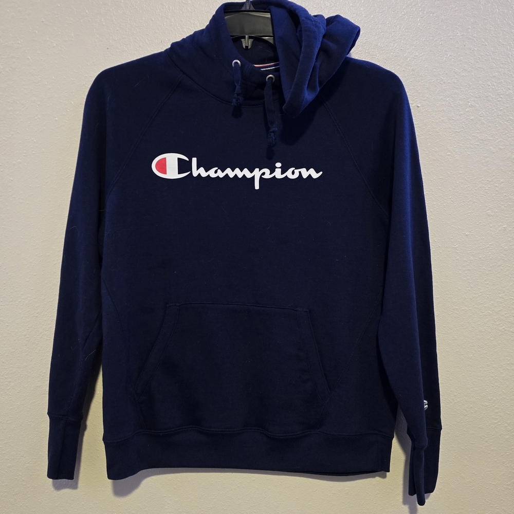 Champion Men's Dark Blue Hoodie